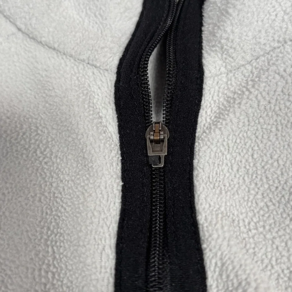 Vintage Nike‎ 1/4 Zip Pullover Womens M White Teal Fleece NikeFit Athletic 90s